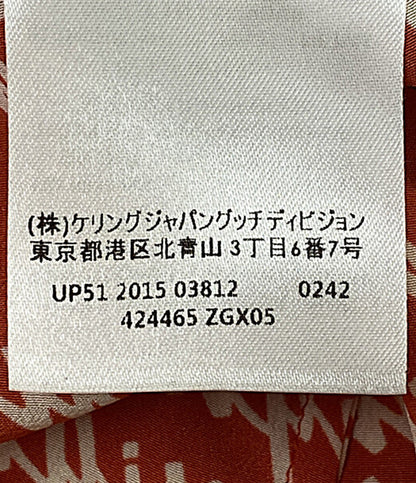 GUCCI 長袖シャツ レッド 総柄 16SS レディース SIZE 36 グッチ