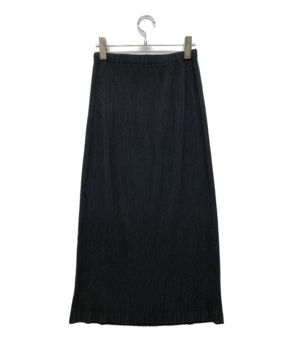 美品 ISSEY MIYAKE スカート IM22FG934 ブラック プリーツ加工 レディース SIZE 2 イッセイミヤケ