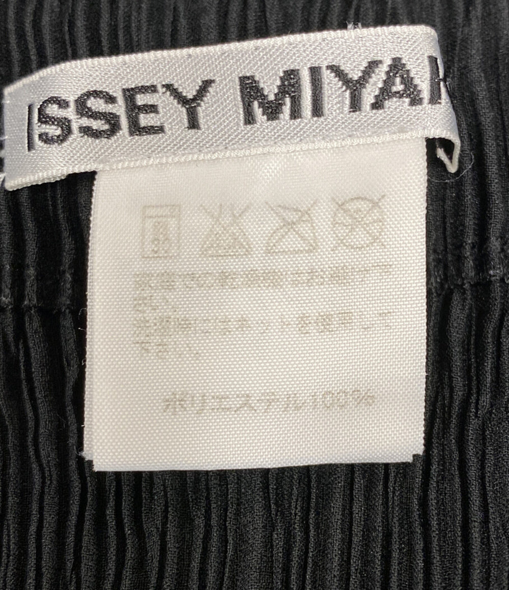 美品 ISSEY MIYAKE スカート IM22FG934 ブラック プリーツ加工 レディース SIZE 2 イッセイミヤケ