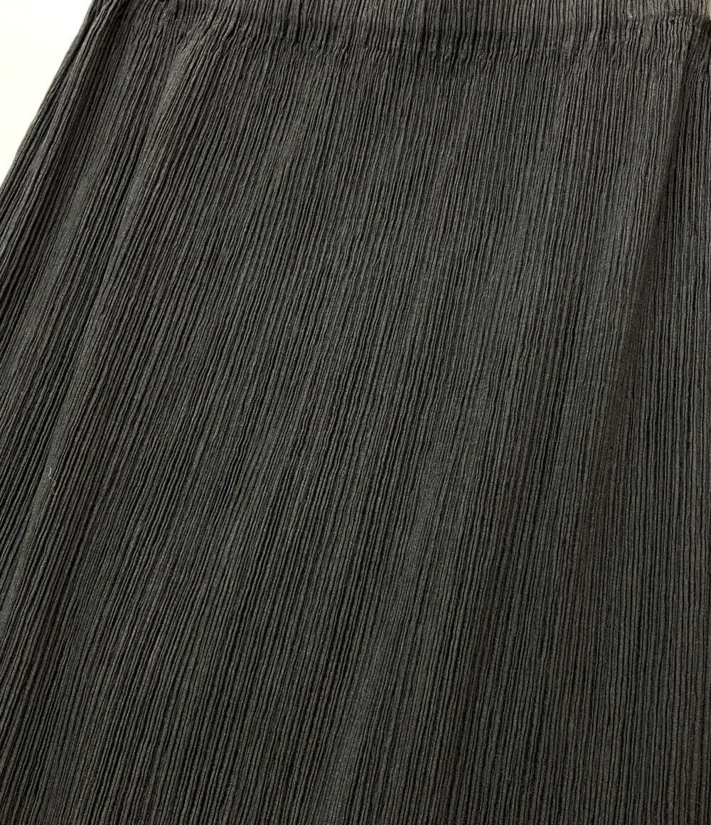 美品 ISSEY MIYAKE スカート IM22FG934 ブラック プリーツ加工 レディース SIZE 2 イッセイミヤケ