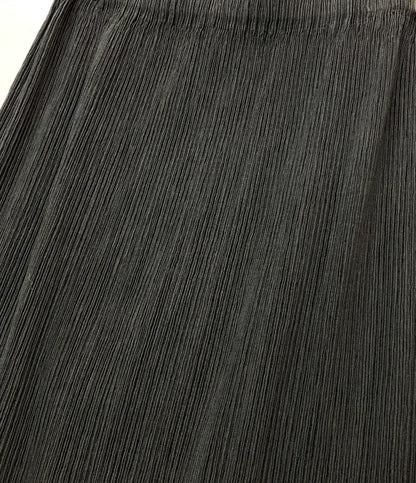 美品 ISSEY MIYAKE スカート IM22FG934 ブラック プリーツ加工 レディース SIZE 2 イッセイミヤケ