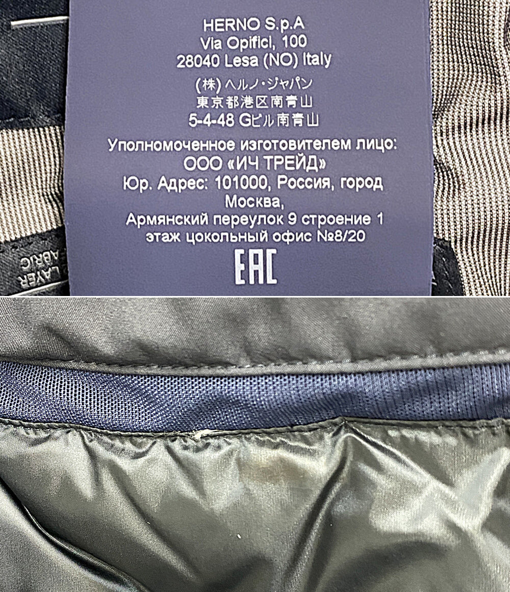 HERNO ダウンジャケット ネイビー系 58610-54096-6 レディース SIZE 50 ヘルノ