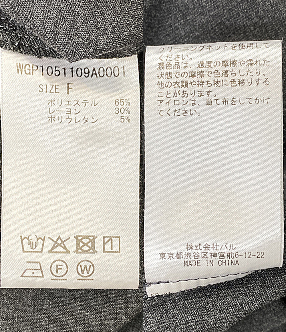 美品 THE PAUSE ザ ポーズ ジャンプスーツ グレー WGP1051109A レディース SIZE F