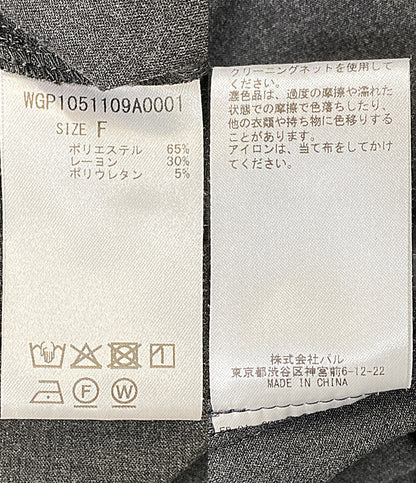美品 THE PAUSE ザ ポーズ ジャンプスーツ グレー WGP1051109A レディース SIZE F