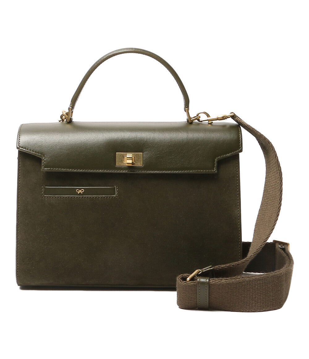 ANYA HINDMARCH ハンドバッグ モティマー カーキ スエード 2WAY レディース アニヤ・ハインドマーチ