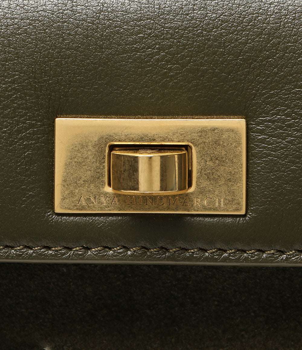 ANYA HINDMARCH ハンドバッグ モティマー カーキ スエード 2WAY レディース アニヤ・ハインドマーチ