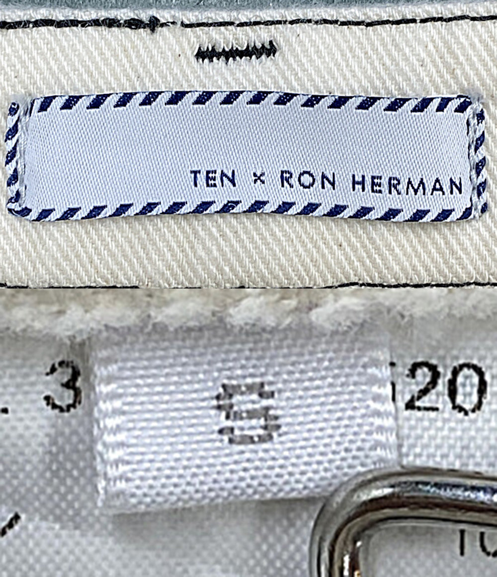美品 Ron Herman デニムパンツ ×TEN ホワイト 35106005200 レディース SIZE S ロンハーマン