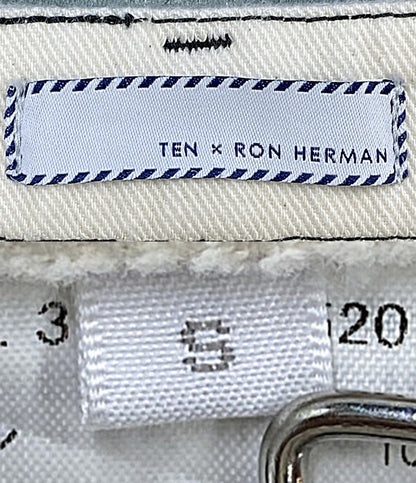 美品 Ron Herman デニムパンツ ×TEN ホワイト 35106005200 レディース SIZE S ロンハーマン