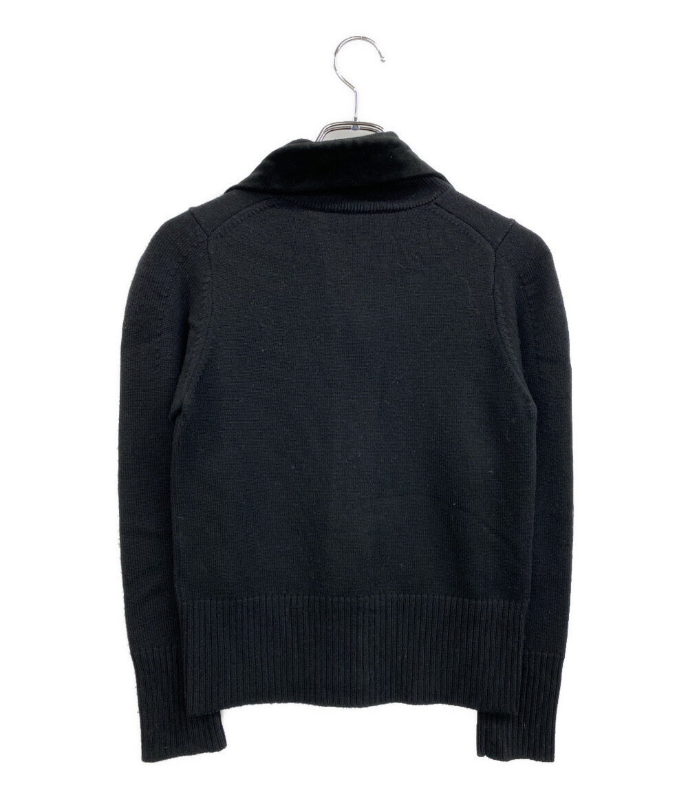 VIVIENNE WESTWOOD ニットカーディガン 襟付 オーブ ブラック 357-03-11018 レディース SIZE 3 ヴィヴィアンウエストウッド