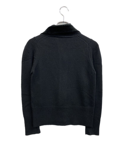 VIVIENNE WESTWOOD ニットカーディガン 襟付 オーブ ブラック 357-03-11018 レディース SIZE 3 ヴィヴィアンウエストウッド