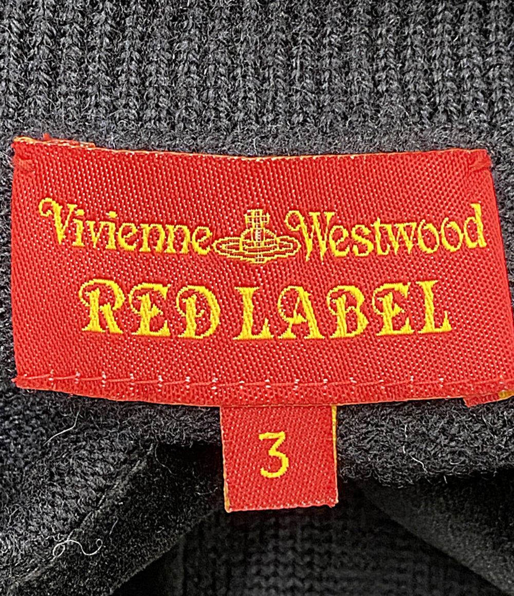 VIVIENNE WESTWOOD ニットカーディガン 襟付 オーブ ブラック 357-03-11018 レディース SIZE 3 ヴィヴィアンウエストウッド