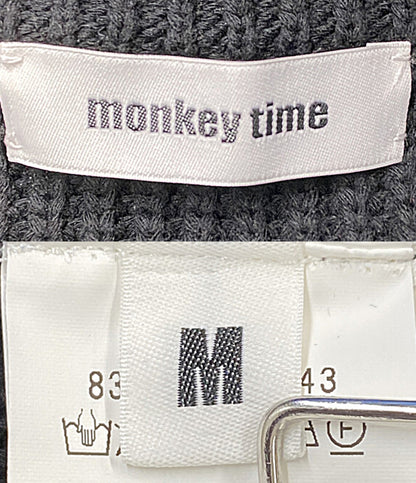MONKEY TIME ニットカーディガン ブラック ダブルボタン 8328-183-0043 メンズ SIZE M モンキータイム