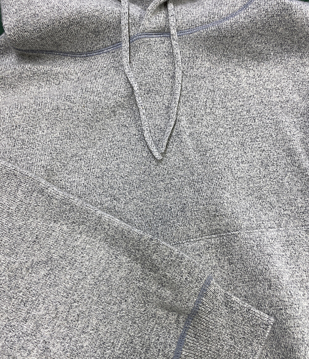 美品 gim ジム パーカー ニット グレー カシミア100 24502609 メンズ SIZE M