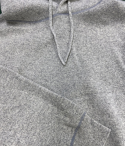 美品 gim ジム パーカー ニット グレー カシミア100 24502609 メンズ SIZE M