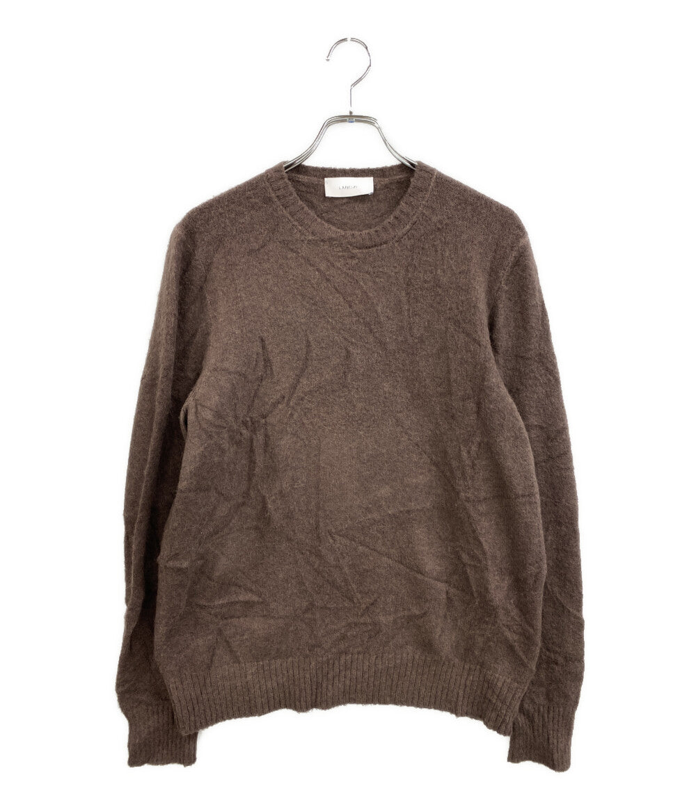 LARDINI ニット アルパカ混 クルーネック ブラウン メンズ SIZE M ラルディーニ