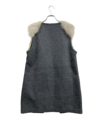 PINKO ベスト ファー切替ベスト グレー レディース SIZE 44 ピンコ
