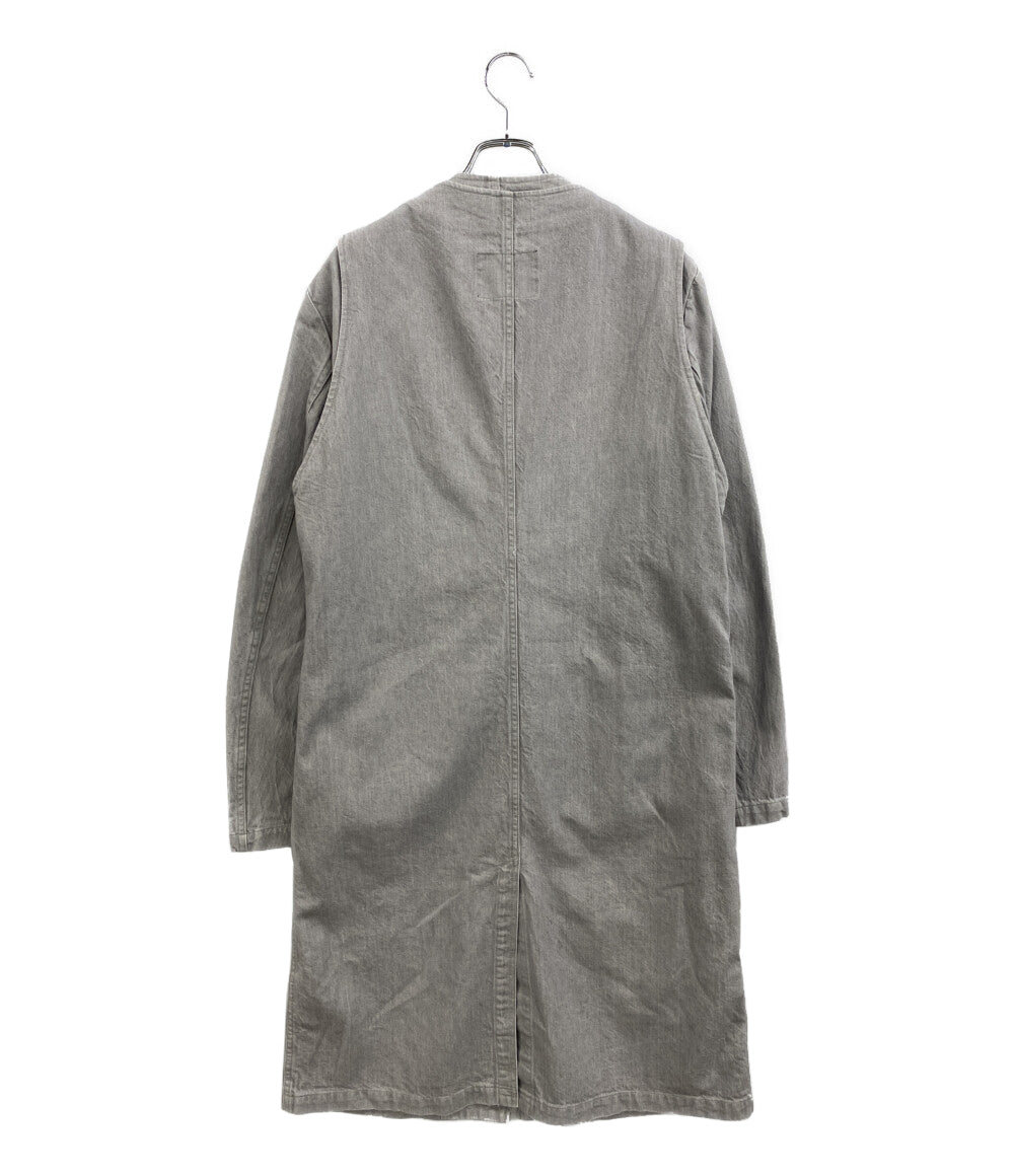 美品 ALMOSTBLACK オールモストブラック レイヤードデニムコート グレー 22AW 22AW-C002 メンズ SIZE 3/1