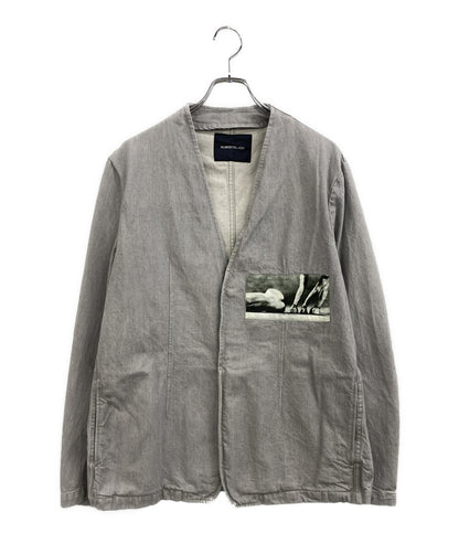 美品 ALMOSTBLACK オールモストブラック レイヤードデニムコート グレー 22AW 22AW-C002 メンズ SIZE 3/1