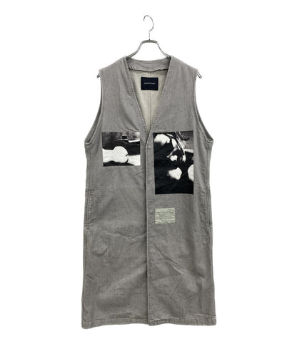 美品 ALMOSTBLACK オールモストブラック レイヤードデニムコート グレー 22AW 22AW-C002 メンズ SIZE 3/1