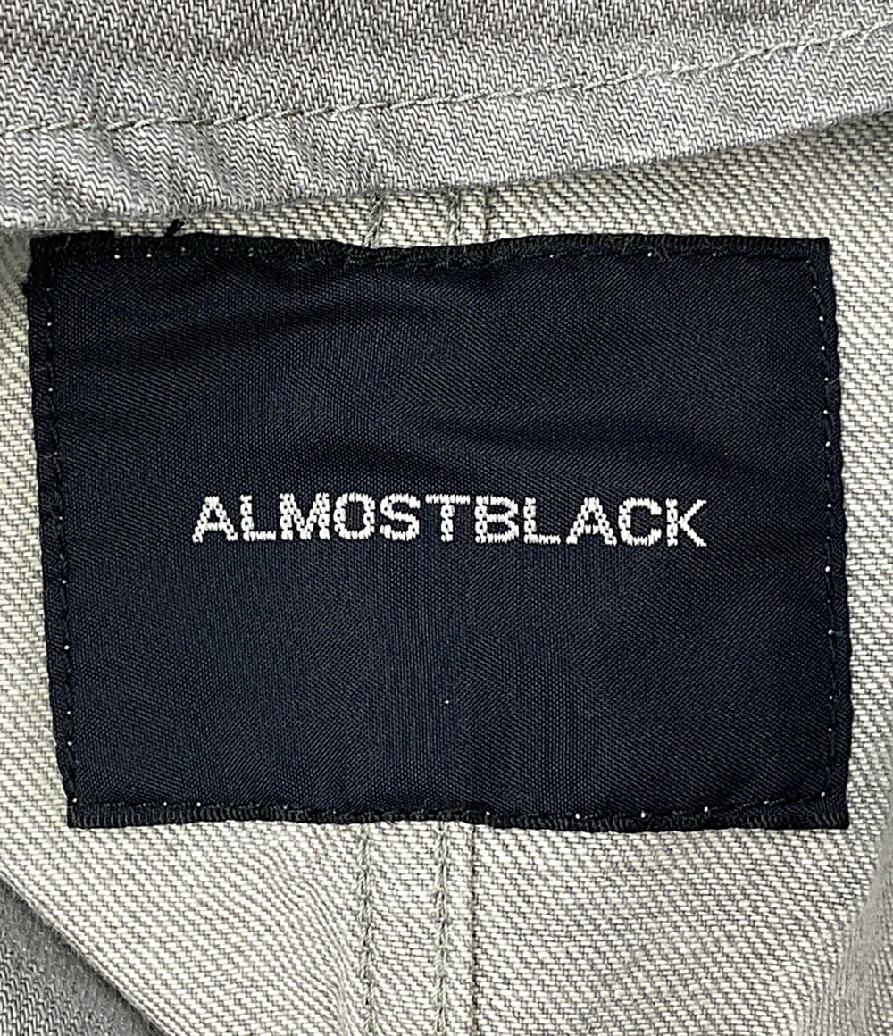 美品 ALMOSTBLACK オールモストブラック レイヤードデニムコート グレー 22AW 22AW-C002 メンズ SIZE 3/1