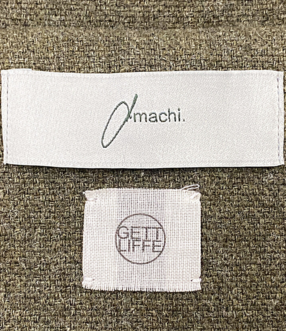美品 AMACHI アマチ コート カーキグリーン ウール 009B メンズ SIZE 4