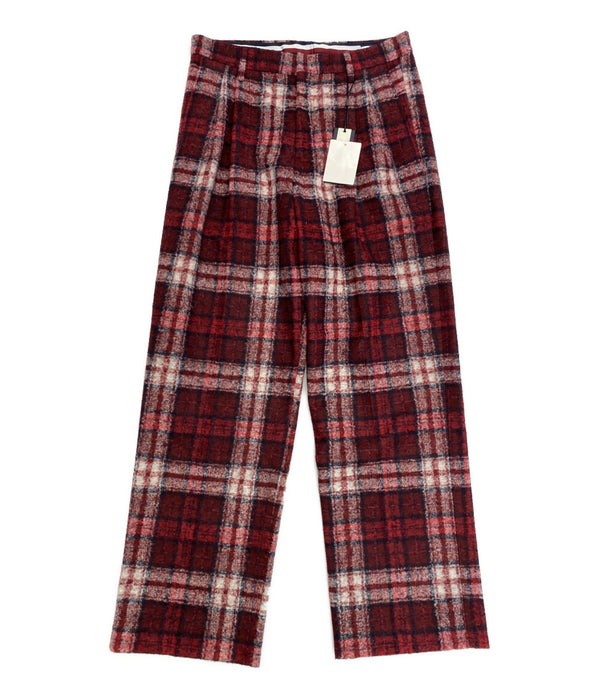 美品 TOMMY HILFIGER パンツ チェック レッド系 メンズ SIZE 50 トミーヒルフィガー