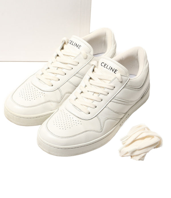 CELINE ローカットスニーカー ホワイト レザー MU0262 レディース SIZE 38 セリーヌ