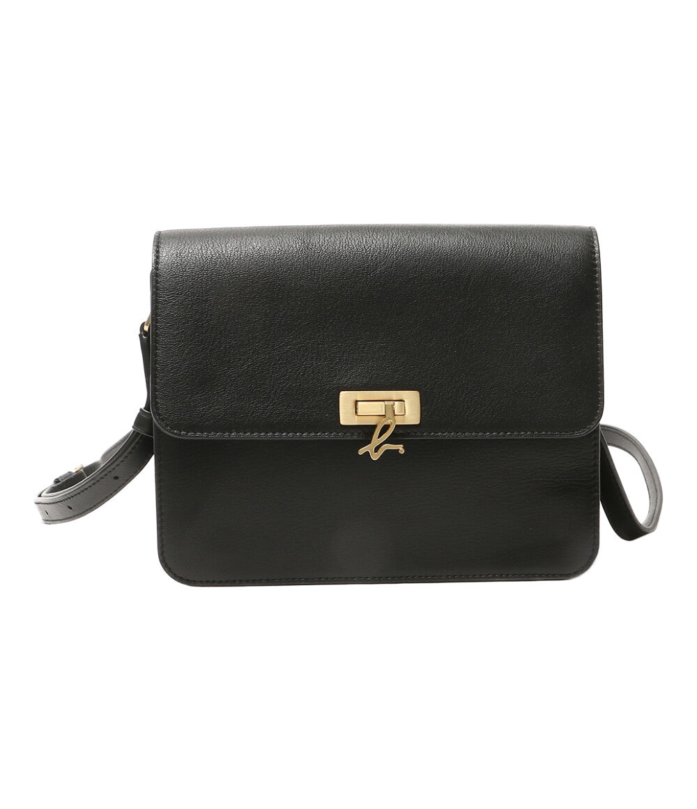 Agnes b ショルダーバッグ ロゴ金具 ミニ ブラック RAS33-04 レディース アニエスベー