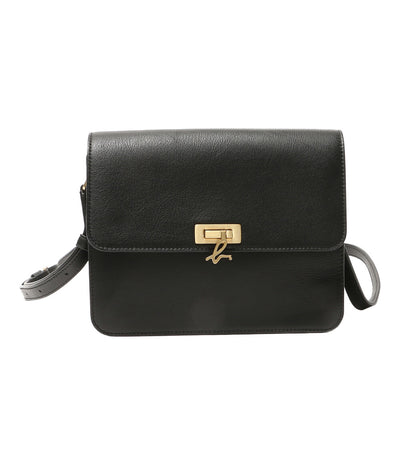 Agnes b ショルダーバッグ ロゴ金具 ミニ ブラック RAS33-04 レディース アニエスベー