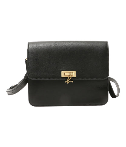 Agnes b ショルダーバッグ ロゴ金具 ミニ ブラック RAS33-04 レディース アニエスベー