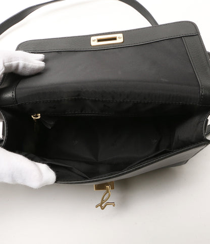 Agnes b ショルダーバッグ ロゴ金具 ミニ ブラック RAS33-04 レディース アニエスベー