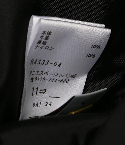 Agnes b ショルダーバッグ ロゴ金具 ミニ ブラック RAS33-04 レディース アニエスベー