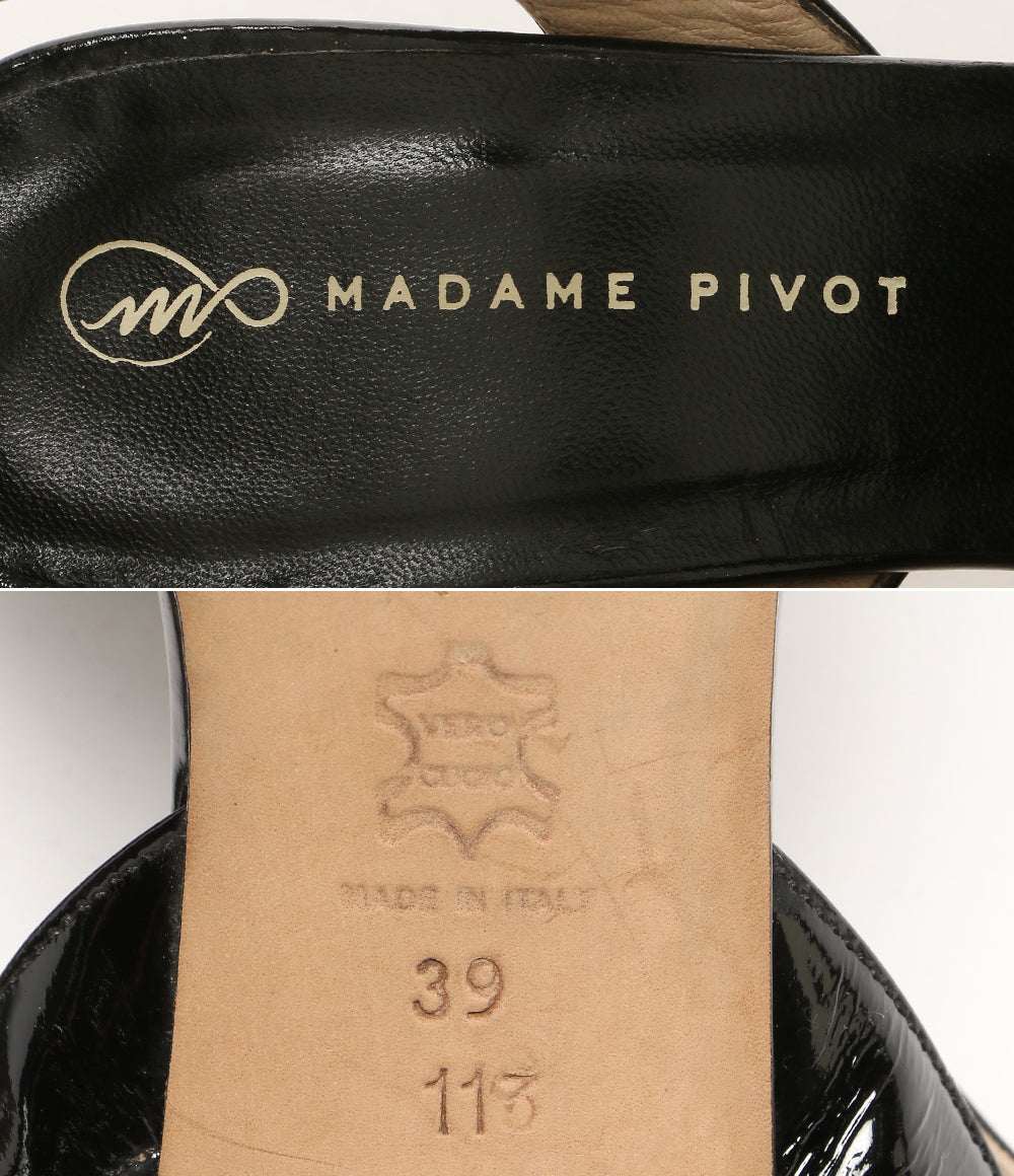 MADAME PIVOT マダム・ピボット タンゴシューズ エナメル ブラック レディース SIZE 39