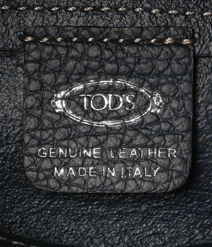 美品 TOD'S ショルダーバッグ ネイビー Tタイムレス マイクロ 2way レディース トッズ