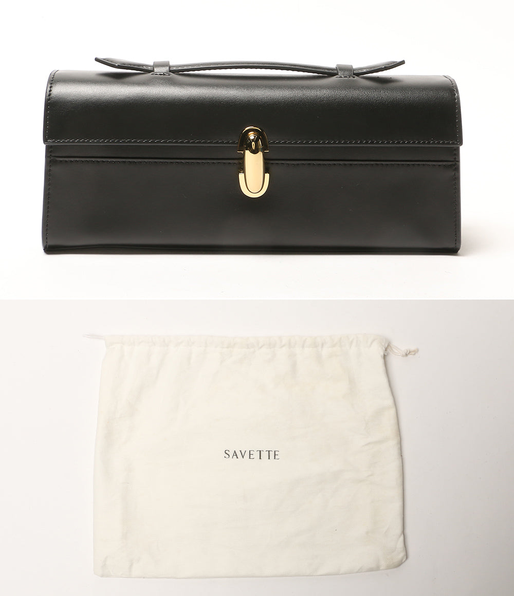 美品 SAVETTE サヴェット ハンドバッグ THE SYMMETRY POCHETTE レディース