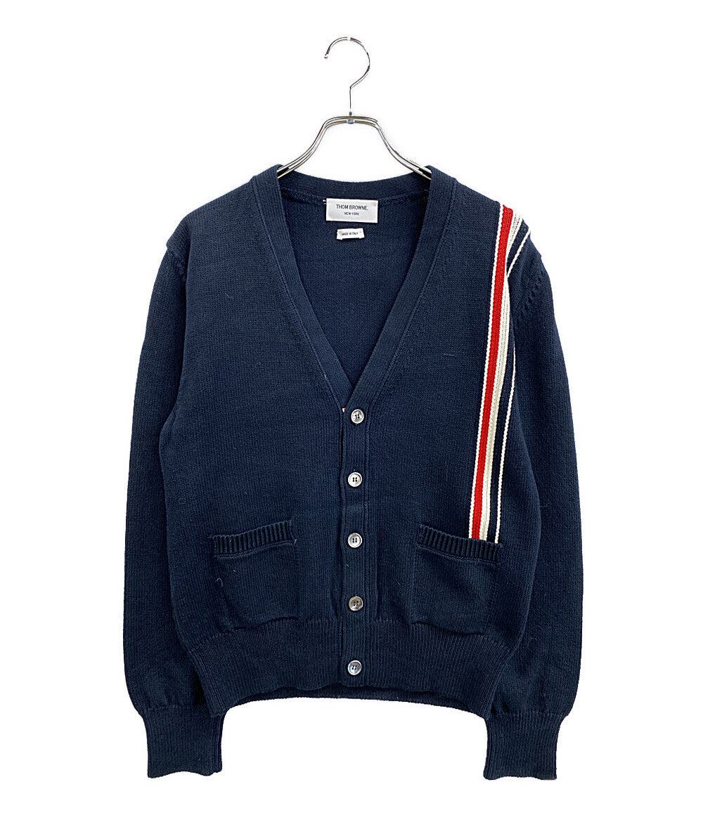 THOM BROWNE RWBストライプインターシャVネックカーディガン MKC530A-Y3017-415 メンズ SIZE - トムブラウン