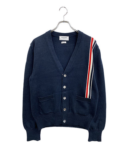 THOM BROWNE RWBストライプインターシャVネックカーディガン MKC530A-Y3017-415 メンズ SIZE - トムブラウン