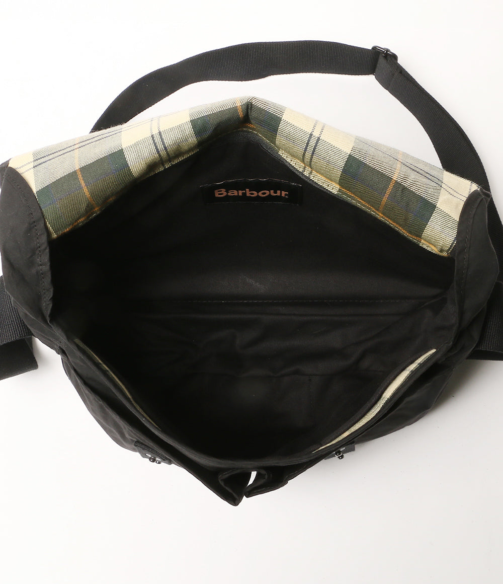 BARBOUR ショルダーバッグ Transport Riever Crossbody Bag BLK メンズ バブアー