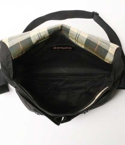 BARBOUR ショルダーバッグ Transport Riever Crossbody Bag BLK メンズ バブアー