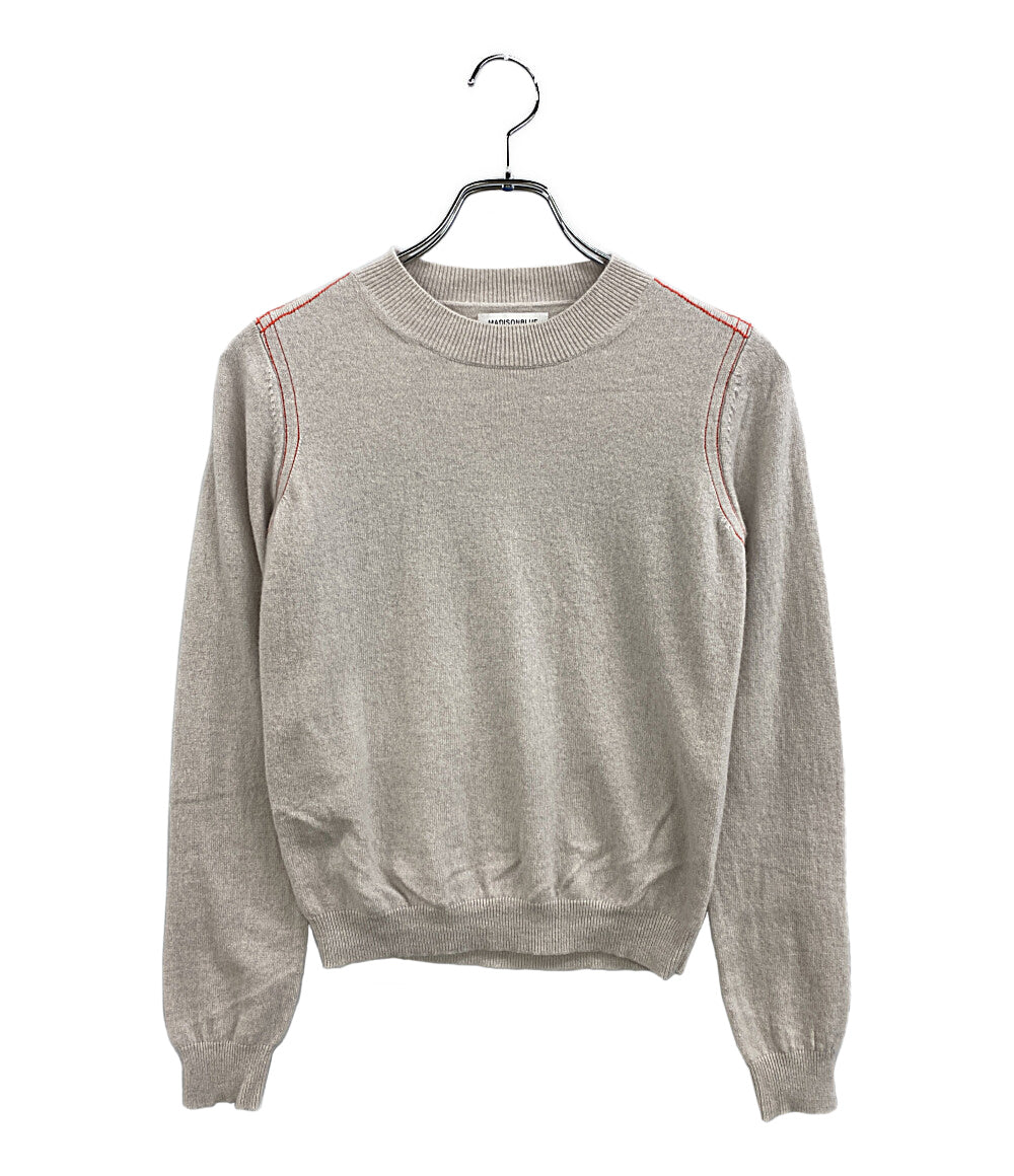 美品 MADISONBLUE ニット カシミヤ サイドライン ベージュ MB184-8015 レディース SIZE - マディソンブルー
