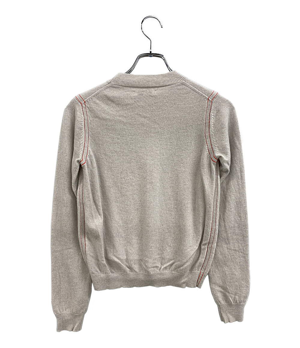 美品 MADISONBLUE ニット カシミヤ サイドライン ベージュ MB184-8015 レディース SIZE - マディソンブルー