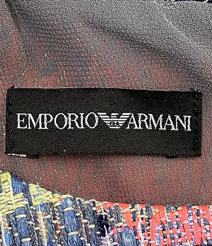 美品 EMPORIO ARMANI ノースリーブワンピース ツイード マルチカラー レディース SIZE 44 エンポリオ・アルマーニ