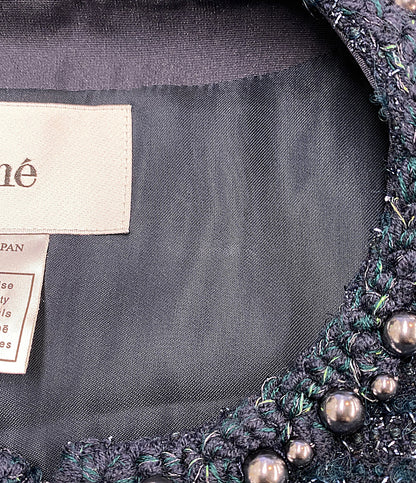 美品 Rene ノースリーブワンピース ツイード パール 6536300 レディース SIZE 34 ルネ
