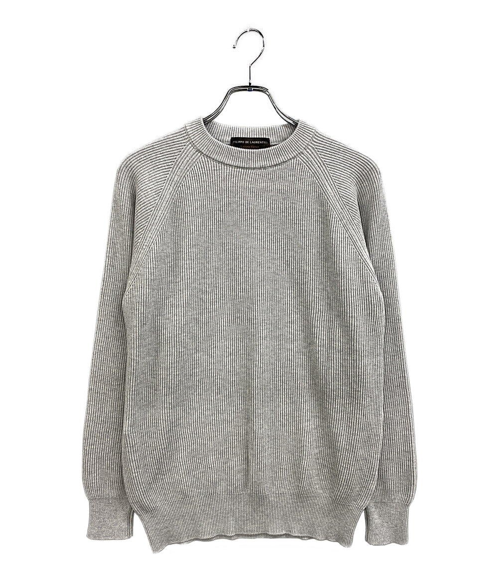 美品 filippo de laurentiis フィリッポ・デ・ローレンティス ニット グレー メンズ SIZE 46