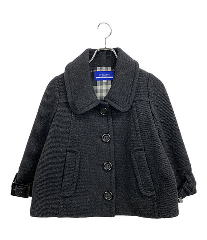 美品 BURBERRY BLUE LABEL ショートコート ブラック FCF34-860-08 レディース SIZE 38 バーバリーブルーレーベル