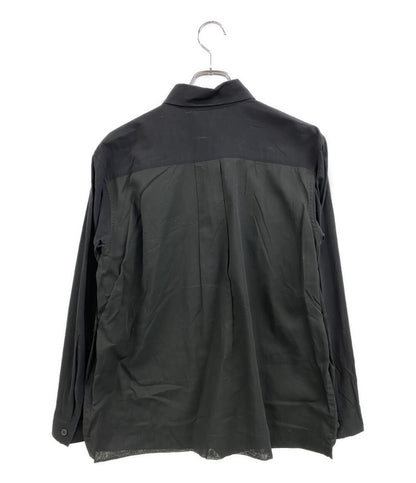 ISSEY MIYAKE 長袖シャツ 変形シャツ ブラック IM83-FJ027 メンズ SIZE M イッセイミヤケ