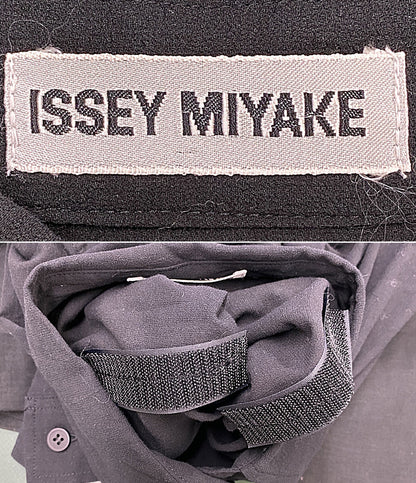 ISSEY MIYAKE 長袖シャツ 変形シャツ ブラック IM83-FJ027 メンズ SIZE M イッセイミヤケ
