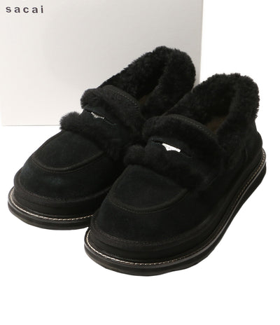 UGG×sacai サカイ ローファー ブラック レディース SIZE 24cm アグ