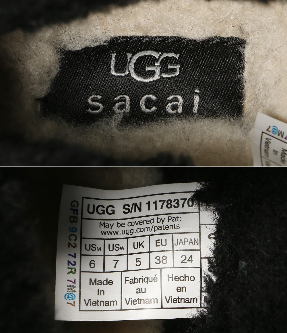 UGG×sacai サカイ ローファー ブラック レディース SIZE 24cm アグ