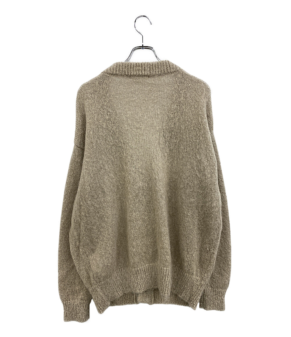 美品 UNIFORM EXPERIMENT カーディガン グレージュ UE-242047 メンズ SIZE 4 ユニフォームエクスペリメント